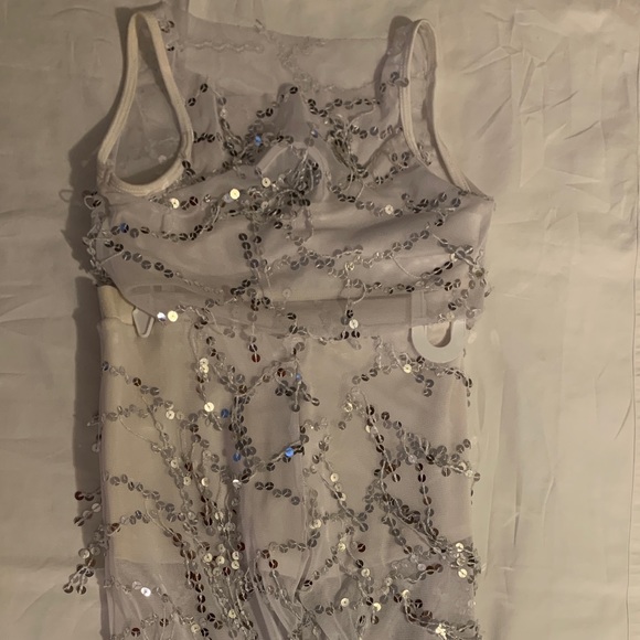 Maneca Active wear Funky Diva White Sequins Halloween Costume - Child Med - Picture 6 of 9